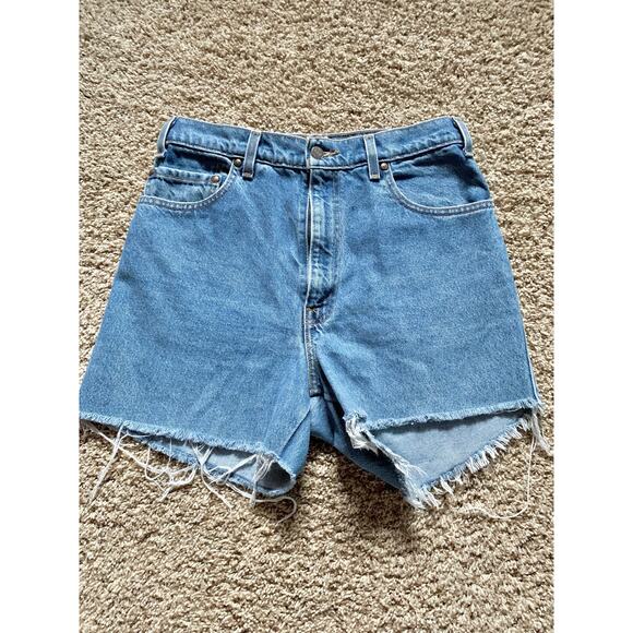 Levi's Vintage 540 Brown Tab Cutoff Denim Shorts 30 - Picture 4 of 5